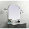 Elegant Lighting Metal Frame Arch Mirror 40x38 Inch in Silver - 3 of 4