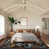 Washable Floral Animal Jungle Rug Non Slip Low Pile Rug Soft Throw Floor Cover Foldable Indoor Carpet for Living Room Bedroom Playroom Nursery - 3 of 4