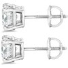 Pompeii3 Certified 2.03Ct TW Diamond Studs Screw Back 14k White Gold Lab Created - 3 of 4