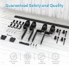 SMARTSTANDARD Bypass Double Door Sliding Barn Door Hardware Kit, Heavy Duty Single Track with J-Shape Bypass Hangers (Door Not Included) - 3 of 4