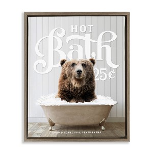 Stupell Industries Vintage Bathroom Bear Ad, 17" x 21" - 1 of 4