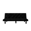 Mocamel 66" Velvet Convertible Sofa Bed - 2 - Seat Futon Sofa Bed for Living Room, Apartment, Bedroom, Black/Pink - 4 of 4
