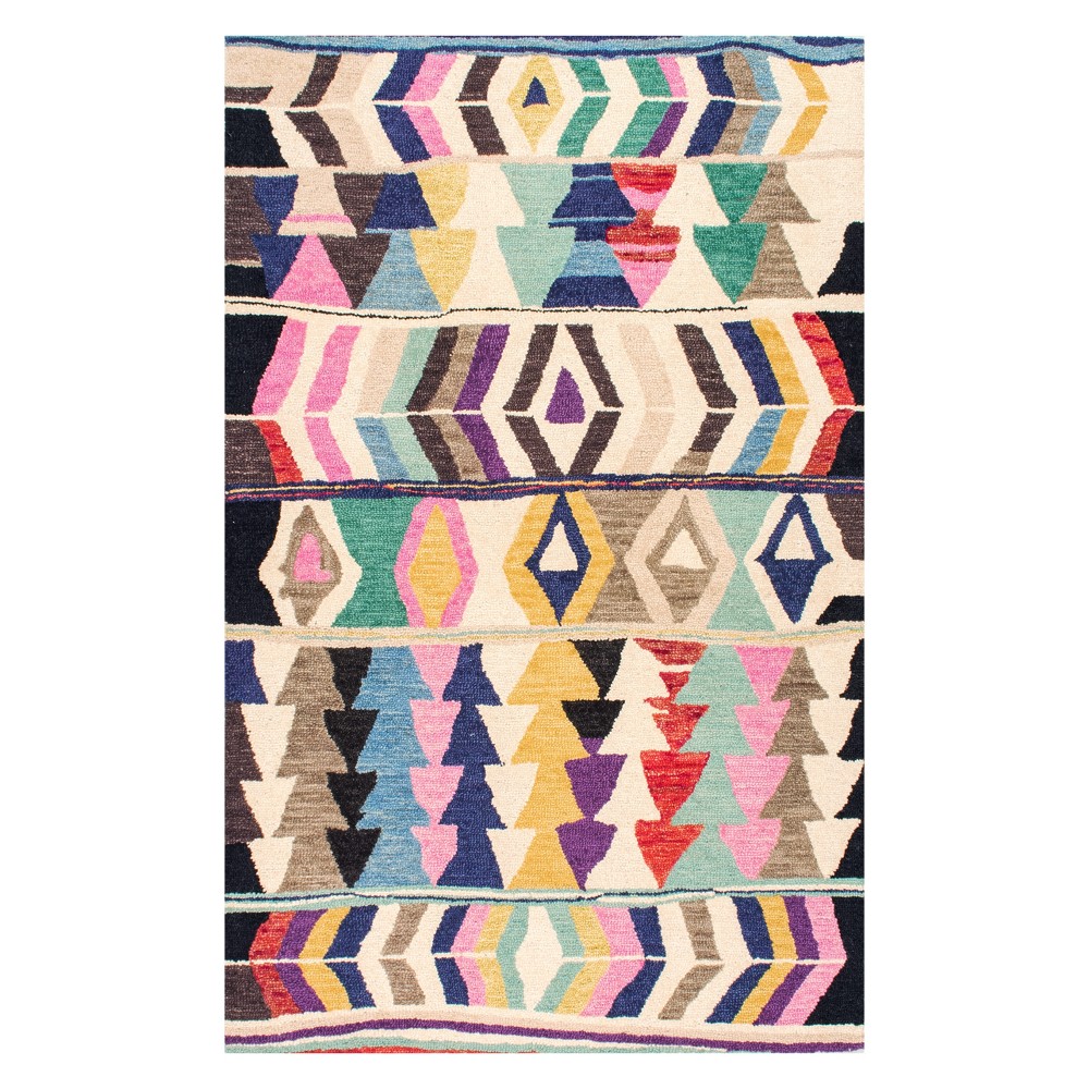4'x6' Hand Tufted Ofelia Wool Area Rug Multi - nuLOOM