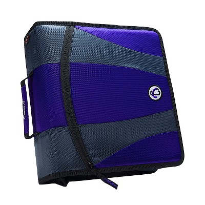 Case-it Dual Ring Zipper Binder, D-Ring, 2 Inches, Purple