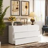 FUFU&GAGA White Wood Dresser With 6 Drawers Storage Cabinet - 2 of 4