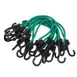 Unique Bargains Strong Elastic Strapping Rope Hooks for Bicycle Dark Green 12 Pcs