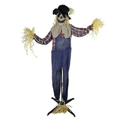 Northlight 5.5' Battery Operated Animated LED Lighted Scarecrow Halloween Decoration