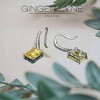 Liora Dangle Earrings for Women Emerald Cut Cubic Zirconia Hook Ginger Lyne Collection - 2 of 4