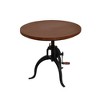 Carolina Living Riley Adjustable Height Rustic Coffee Table - Chestnut Top - Black Base - 3 of 3
