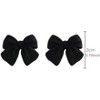 Artist Bow Tie Ribbon Stud Earrings for Women Black Daily Bow Earring Jewelry (1 Pair Black) - 2 of 4