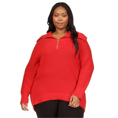 Michael Kors Womens Wing Collar Knit Sweater