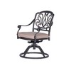 NicBex Set of 2 Outdoor Dining Chair,Modern Patio Dining Chairs with with Cushion,26 inch Aluminum Chairs Suitable for Patio,Garden,Gray Ivory - 3 of 4