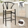 FONTOI Accent Chairs, Modern High Footstool Chairs with Soft Cushions and Hardbackrests, for Compact Living Areas, Black, 21.3"*20"*39.4" - 3 of 4