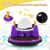 Infans 6V Kids Ride On Bumper Car Vehicle 360° Spin Race Toy w/ Remote Control Purple - 4 of 4