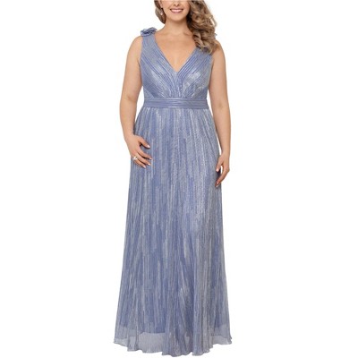 XSCAPE Womens Sparkle Gown Dress