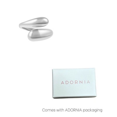 Adornia Tarnish Resistant Silver Plated Overlapping Chunky Bands Ring - image 3