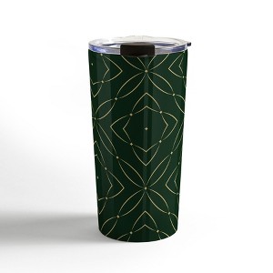Marta Barragan Camarasa Vintage emerald pattern Travel Mug 20 oz Stainless Steel Travel Mug - Deny Designs - 1 of 4