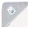 Hudson Baby Infant Unisex Cotton Rich Hooded Towels, Owl, One Size - 4 of 4