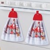 Collections Etc Festive Gnome Hanging Kitchen Towels - Set of 2 Red - 2 of 3