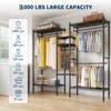 Heavy Duty Adjustable Garment Rack with Shelves – Black for Closet, Laundry & Commercial Use - 2 of 4
