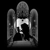 Women's Beauty and the Beast Silhouette Moon Dancing T-Shirt - 2 of 4