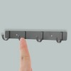 Unique Bargains Bathrooms Coat Rack Wall Hooks for Hanging Hat Rack Towel - 4 of 4