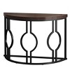 Syemin Console Tables Half Moon Entryway Console Table, Industrial Semi Circle Sofa Table, Wood Accent Table, Brown, 43.31"*13.78"*31.5" - 2 of 4