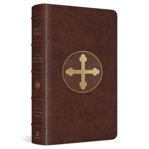 ESV Bible with Creeds and Confessions (Trutone, Brown, Cross Trefoil Design) - (Leather Bound) - 1 of 1