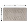 Knightbridge Diagonal Racetrack 100% Cotton Reversible Bath Rug Ivory - 2 of 4