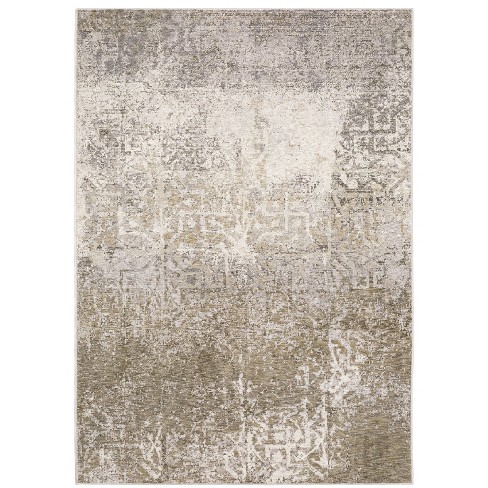 Nirvan Industrial Abstract Indoor Area Rug Gray/ivory - Captiv8e