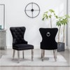 Ridstar Set of 2 Contemporary Accent Chair, Armless Chair For Living Room-Black - 3 of 4