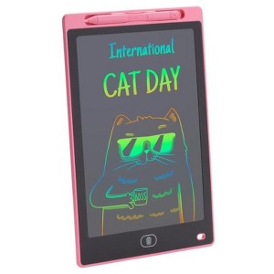 Emerald Pink LCD Drawing Pad, 10" Screen Doodle Board with Stylus, Reusable Drawing & Writing Pad for Children and Adults - 1 of 4