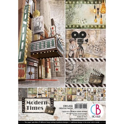 Ciao Bella Double-Sided Creative Pack 90lb A4 9/Pkg-Modern Times, 9 Designs/1 Each