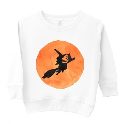 The Juniper Shop Watercolor Witch On Broom Toddler Graphic Sweatshirt