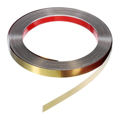 Unique Bargains Self-Adhesive Stainless Steel Mirror Finish Peel and Stick Wall Trim