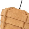 C Cattleya  60-Watt 10.75 in. 1-Light Natural/Black Wood Pendant Light - 3 of 4