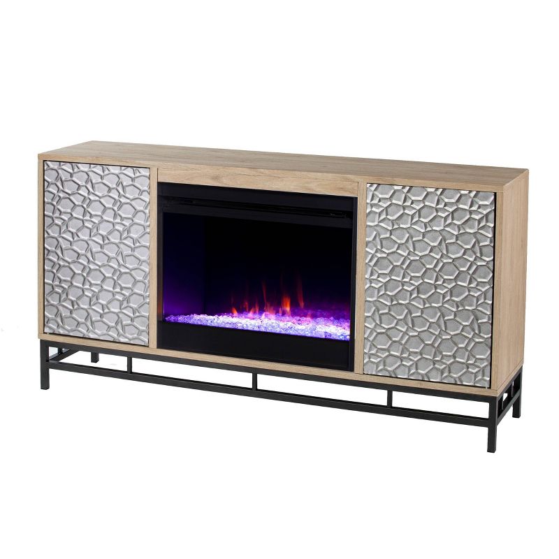Dernal Fireplace with Media Storage Natural - Aiden Lane, 5 of 13