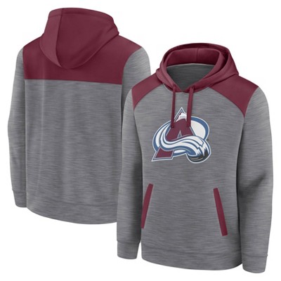 NHL Colorado Avalanche Men's Gray Poly Hooded Sweatshirt