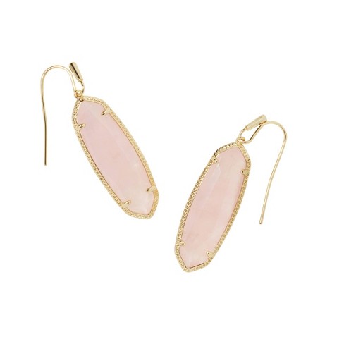 Upside Down Drop Studs Made of Solid Gold 14K Rose