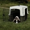 Miller Manufacturing Company Portable Plastic Hard Sided Pet Travel Crate Carrier Kennel w/ Double Doors For Dogs, Rabbits, & Animals, Beige & Taupe - 3 of 4