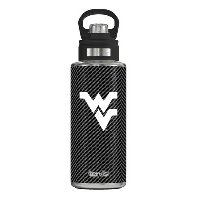  NCAA West Virginia Mountaineers 32oz Carbon Fiber Stainless Steel Water Bottle 