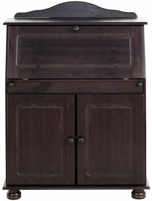 RealRooms Chester Solid Wood Storage Desk with Bottom Closed Storage Cabinet