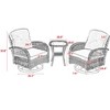 Sapphtopaz Outdoor Patio Furniture Set Rattan Chairs Leisure Patio Chairs with Cushions and Coffee Table for Backyard, Camping, Terrace - 4 of 4