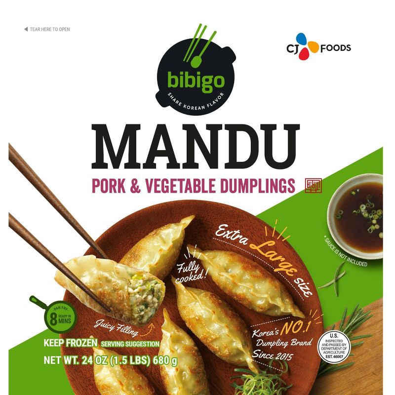 Bibigo Frozen Mandu Pork &#38; Vegetable Dumplings - 24oz, 3 of 9