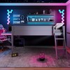 Twin Size Wood Gaming Loft Bed with Desk and LED - 3 of 4