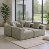 111'' Chenille L-Shaped Modular Sectional Sofa with Deep All-Foam Seats and 5 Matching Pillows - 4 of 4