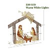 LuxenHome 5.7Ft x 4.75Ft Nativity Scene with Angel Outdoor Holiday Decoration with Lights Brown, Beige - 2 of 4