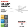 Honeywell Graceshire 52 Inch Indoor Modern Ceiling Fan with LED Light, Remote Control, 5 Blade Airflow Fixture, Adjustable Temp, White - 2 of 4