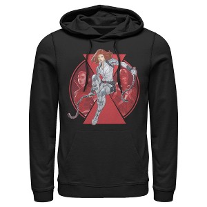 Men's Marvel Black Widow Family Circle Pull Over Hoodie - 1 of 3