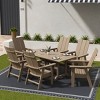 WestinTrends 7 Piece Outdoor Patio Dining Table and Modern Adirondack Armchair Set - 2 of 2